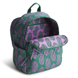 Vera Bradley Women's Bancroft Backpack - Premium Cotton, Iconic Paisley Green Jacket, One Size