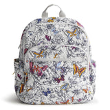 Vera Bradley Women's Bancroft Backpack - Premium Cotton, Wing + Bloom, One Size