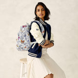 Vera Bradley Women's Bancroft Backpack - Premium Cotton, Wing + Bloom, One Size