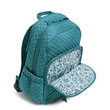 Vera Bradley Women's Cotton Campus Backpack, Forever Green - Recycled Cotton, One Size