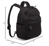 Vera Bradley Women's Cotton Small Backpack, Classic Black, One Size