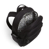 Vera Bradley Women's Cotton Small Backpack, Classic Black, One Size