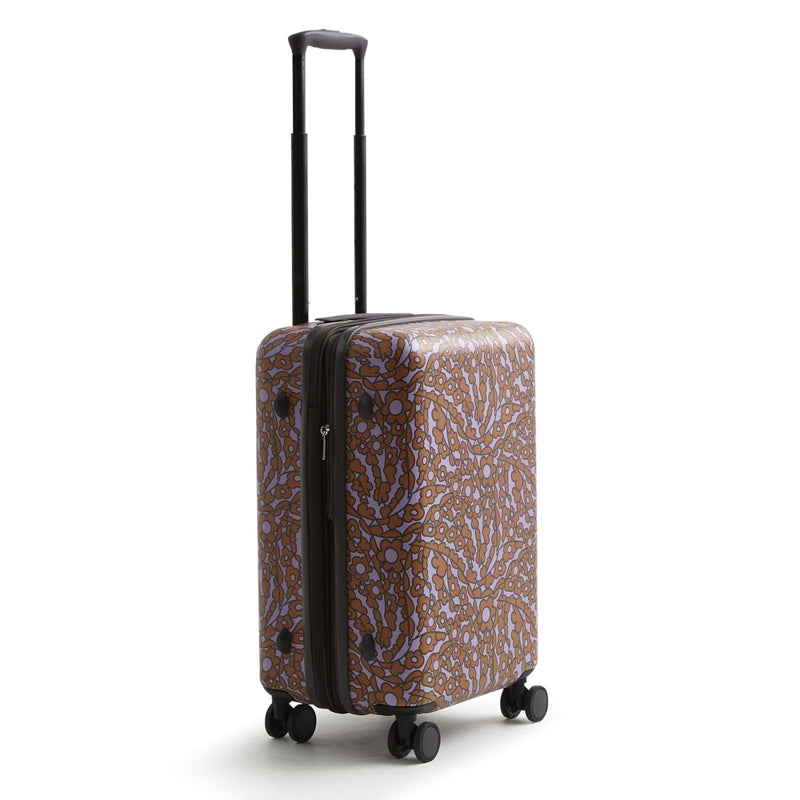 Vera Bradley Women's Hardside Luggage 22 Inch Adair Spinner, Tiny Garden Lavender Frost, One Size