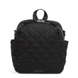 Vera Bradley Women's Performance Twill Convertible Small Backpack, Black, One Size