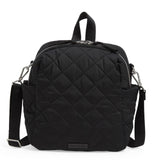 Vera Bradley Women's Performance Twill Convertible Small Backpack, Black, One Size