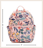 Vera Bradley Women's Performance Twill Small Backpack, Meadowlark Tan, One Size