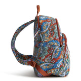 Vera Bradley Women's Premium Cotton Bancroft Backpack, Flowers + Feathers, One Size