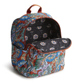 Vera Bradley Women's Premium Cotton Bancroft Backpack, Flowers + Feathers, One Size