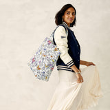 Vera Bradley Women's Premium Cotton Clermont Travel Tote, Wing + Bloom, One Size