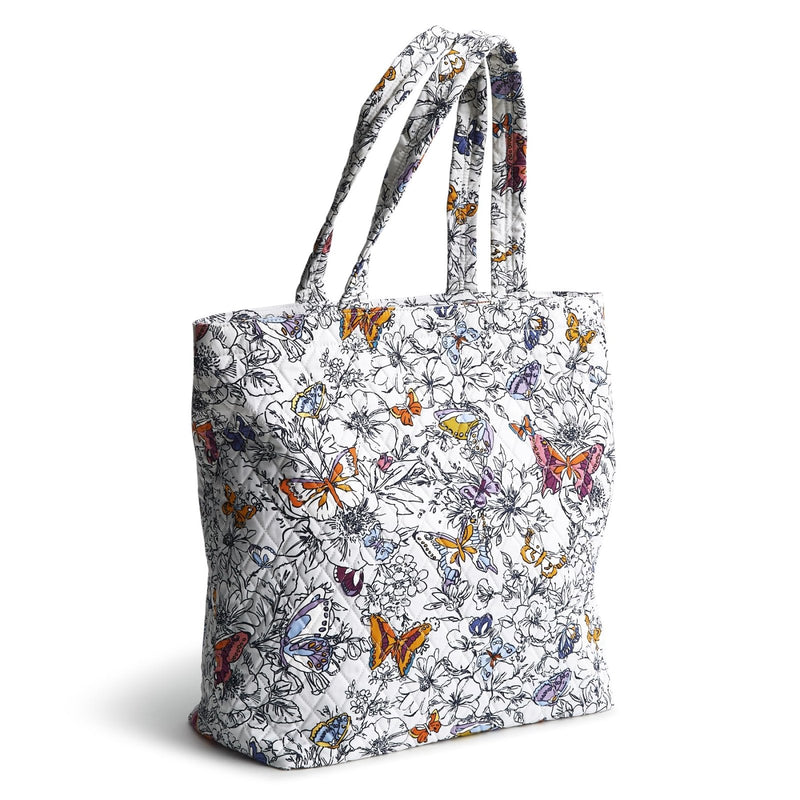Vera Bradley Women's Premium Cotton Clermont Travel Tote, Wing + Bloom, One Size