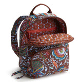 Vera Bradley Women's Premium Cotton Mini Banbury Backpack, Marrakesh Cinnamon, One Size