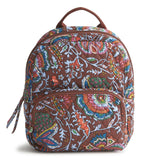 Vera Bradley Women's Premium Cotton Mini Banbury Backpack, Marrakesh Cinnamon, One Size
