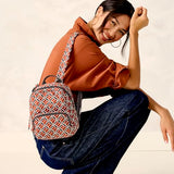 Vera Bradley Women's Premium Cotton Mini Banbury Backpack, Moorish, One Size