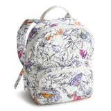 Vera Bradley Women's Premium Cotton Mini Banbury Backpack, Wing + Bloom, One Size