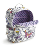 Vera Bradley Women's Small Banbury Backpack - Premium Cotton, Wing + Bloom, One Size