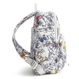Vera Bradley Women's Small Banbury Backpack - Premium Cotton, Wing + Bloom, One Size