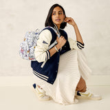 Vera Bradley Women's Small Banbury Backpack - Premium Cotton, Wing + Bloom, One Size