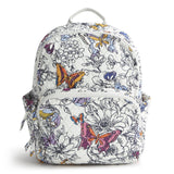 Vera Bradley Women's Small Banbury Backpack - Premium Cotton, Wing + Bloom, One Size