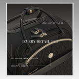 Verage 18x14x8in Spinner Underseat Carry - On Luggage - Airplane Personal Item Bag, USB A&C Charging Port, Padded Laptop Pocket & Wet/Dry Compartments for Women, Classic Black