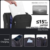 Verage Carry On Luggage with Wheels, 15 Inch Underseat Spinner Luggage Pro, Underseat Personal Item Travel Bag for Men and Women, Carry On Bags for Airplanes, Black