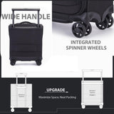 Verage Carry On Luggage with Wheels, 15 Inch Underseat Spinner Luggage Pro, Underseat Personal Item Travel Bag for Men and Women, Carry On Bags for Airplanes, Black