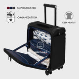 Verage Toledo Underseat Carry On Luggage 15 - Inch Softside Small Suitcase with Spinner Wheels & USB Port (Black, Carry - On 15 - Inch)