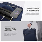 Verage Under Seat Luggage with Wheels, Softside Expanable Small Suitcase Carry On Luggage Bags for Airlines Airplanes Short Trip Men Women (Navy, 16 - Inch Rolling Underseat)