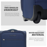 Verage Under Seat Luggage with Wheels, Softside Expanable Small Suitcase Carry On Luggage Bags for Airlines Airplanes Short Trip Men Women (Navy, 16 - Inch Rolling Underseat)