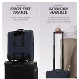 Verage Under Seat Luggage with Wheels, Softside Expanable Small Suitcase Carry On Luggage Bags for Airlines Airplanes Short Trip Men Women (Navy, 16 - Inch Rolling Underseat)
