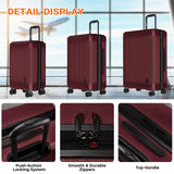 Verdi Hardside Carry On Luggage with Spinner Wheels, Lightweight Travel Suitcase