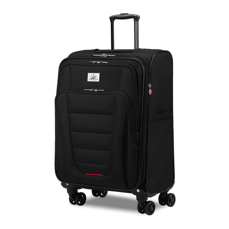 Verdi Travel Softside 24 Inch Luggage with Spinner Wheels Lightweight Expandable Medium Suitcase 8 - wheel Spinners