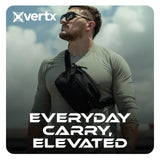 Vertx Everyday Tactical Fanny Pack 2.1 - 100% Nylon Fanny Pack for Men and Women with CCW - Ready Design and Rapid Access Tab - Black - 2L