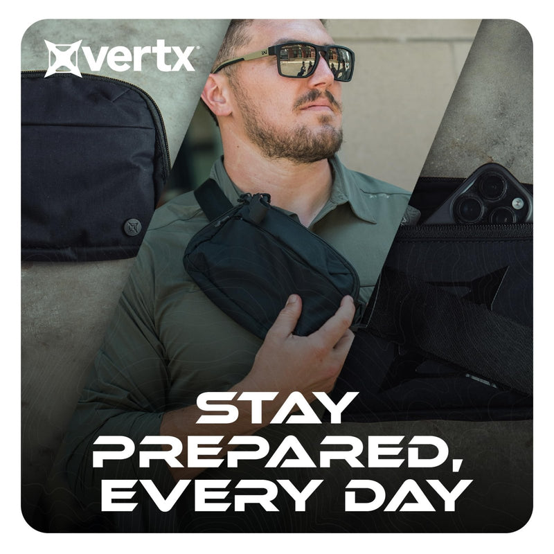 Vertx Everyday Tactical Fanny Pack 2.1 - 100% Nylon Fanny Pack for Men and Women with CCW - Ready Design and Rapid Access Tab - Black - 2L