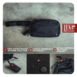 Vertx Everyday Tactical Fanny Pack 2.1 - 100% Nylon Fanny Pack for Men and Women with CCW - Ready Design and Rapid Access Tab - Black - 2L