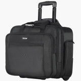 VEVOR 17.3 Inch Rolling Laptop Bag, Wheeled Briefcase Roller Computer Tote Bag with 2 Fixed Wheels & Telescoping Handle Laptop Case for Work Travel Business Office