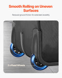 VEVOR 17.3 Inch Rolling Laptop Bag, Wheeled Briefcase Roller Computer Tote Bag with 2 Fixed Wheels & Telescoping Handle Laptop Case for Work Travel Business Office