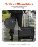VEVOR 17.3 Inch Rolling Laptop Bag, Wheeled Briefcase Roller Computer Tote Bag with 2 Fixed Wheels & Telescoping Handle Laptop Case for Work Travel Business Office