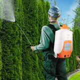 VEVOR Battery Powered Backpack Sprayer, 0 - 90 PSI Adjustable Pressure, 4 Gallon Tank, Back Pack Sprayer with 8 Nozzles and 2 Wands, 12V 8Ah Battery, Wide Mouth Lid for Weeding, Spraying, Cleaning