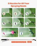 VEVOR Battery Powered Backpack Sprayer, 4 Gallons Electric Lawn Sprayer with 8 Nozzles & 2 Telescopic Wands, 90PSI Adjustable Pressure, 4 - 6 Hour Runtime, Yard Sprayers for Lawn and Garden
