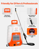 VEVOR Battery Powered Backpack Sprayer, 4 Gallons Electric Lawn Sprayer with 8 Nozzles & 2 Telescopic Wands, 90PSI Adjustable Pressure, 4 - 6 Hour Runtime, Yard Sprayers for Lawn and Garden