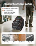 VEVOR Rolling Tool Backpack, 110 lbs Load Capacity, 72 Pockets Heavy Duty Roller Tool Bag on Wheels, Adjustable Telescoping Handle & Stable Base, Toolbag Organizers for Construction, Mechanic