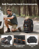 VEVOR Rolling Tool Backpack, 110 lbs Load Capacity, 72 Pockets Heavy Duty Roller Tool Bag on Wheels, Adjustable Telescoping Handle & Stable Base, Toolbag Organizers for Construction, Mechanic
