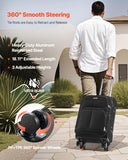 VEVOR Softside Expandable Luggage with Spinner Wheels, 20 - Inch Softside Carry on Luggage, Lightweight Checked Suitcase with Expandable Zippered Pocket and TSA Lock, Black