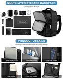 VGCUB Carry on Travel Backpack for Women Men Large Laptop Gym Work Frontier Airlines Personal Item Bag Business Airport Lightweight Backpack Flight Approved Mochilas de Viaje Black