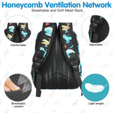 VGJ Kids Backpack for Girls Boys - 15 Inch Dinosaur Childrens Backpack Cute School Bag Kindergarten Backpack for Ages 3 - 8, Black
