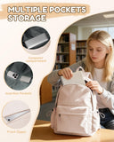 VGOCO Corduroy Backpack for Women Men Cute College Backapck Aesthetic Backpack Preppy Backpacks Laptop Bags Women Commuter Back Pack Travel Backapck Casual Work Daypack Rucksack Pink