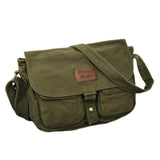 Vhitler Messenger Bag - Canvas Crossbody Bag, Grunge Y2k Style (Green, One Size)