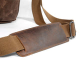 Vianber SLR Camera Bag, Waterproof Wax Canvas Bag Vintage Camera Case Messenger Bag with Interlayer Pad (Khaki)