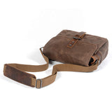 Vianber SLR Camera Bag, Waterproof Wax Canvas Bag Vintage Camera Case Messenger Bag with Interlayer Pad (Khaki)