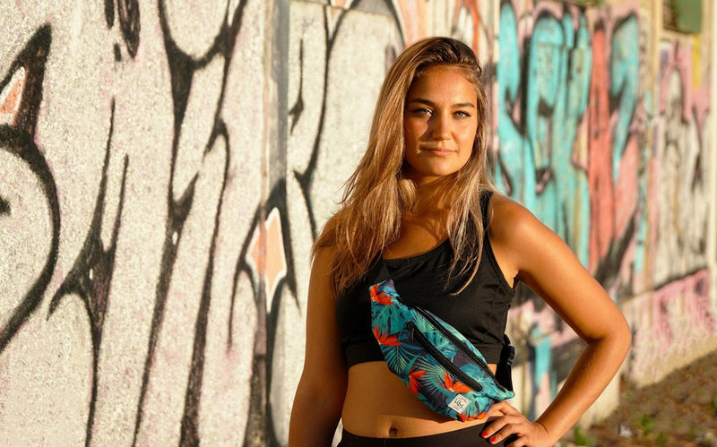 Vibe Festival Gear, proposed title - Vibe Festival Gear Fanny Pack for Men Women - Many Prints - Black Holographic Silver Gold Cute Waist Bag for Festival Rave Hiking Running Cycling